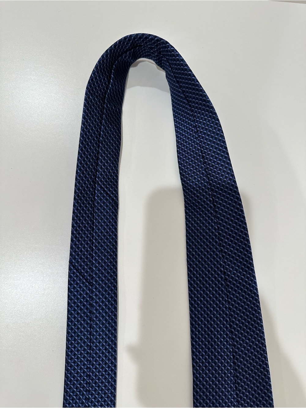 Navy Color Solid Silk Tie New with Tags | Nordstrom Men's Necktie | Size O/S - Picture 8 of 14